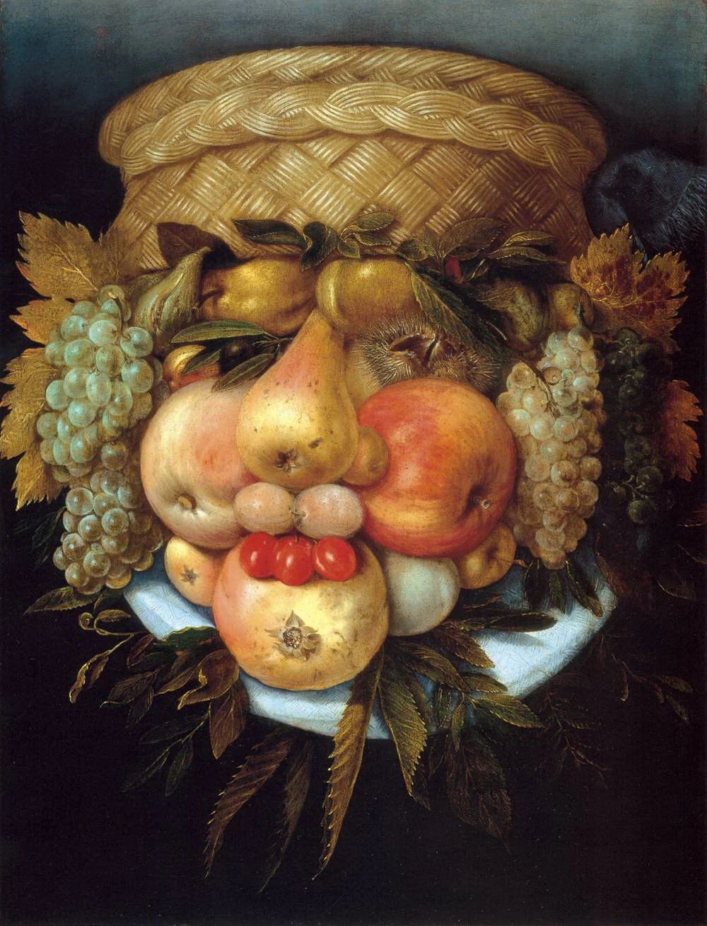 Testa Reversibile con Cesto di Frutta - dettaglio, French & Company, New York